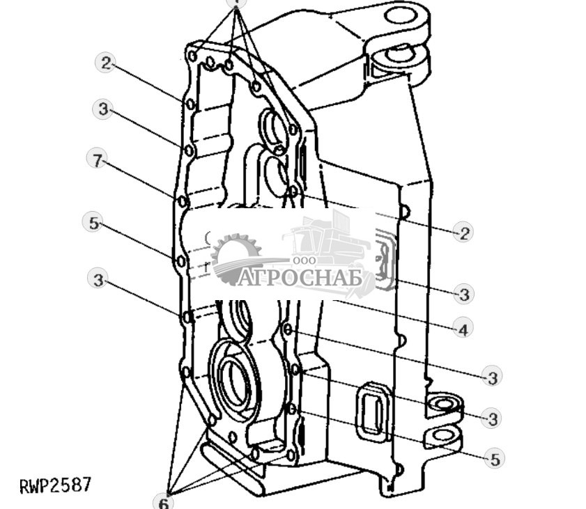 Rear Hinge Cap Screw Location 